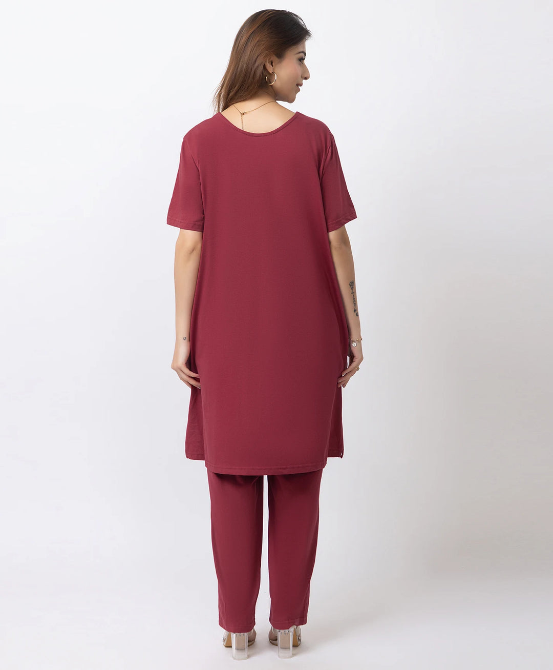 Plus Size Printed Kurta with Matching Pants