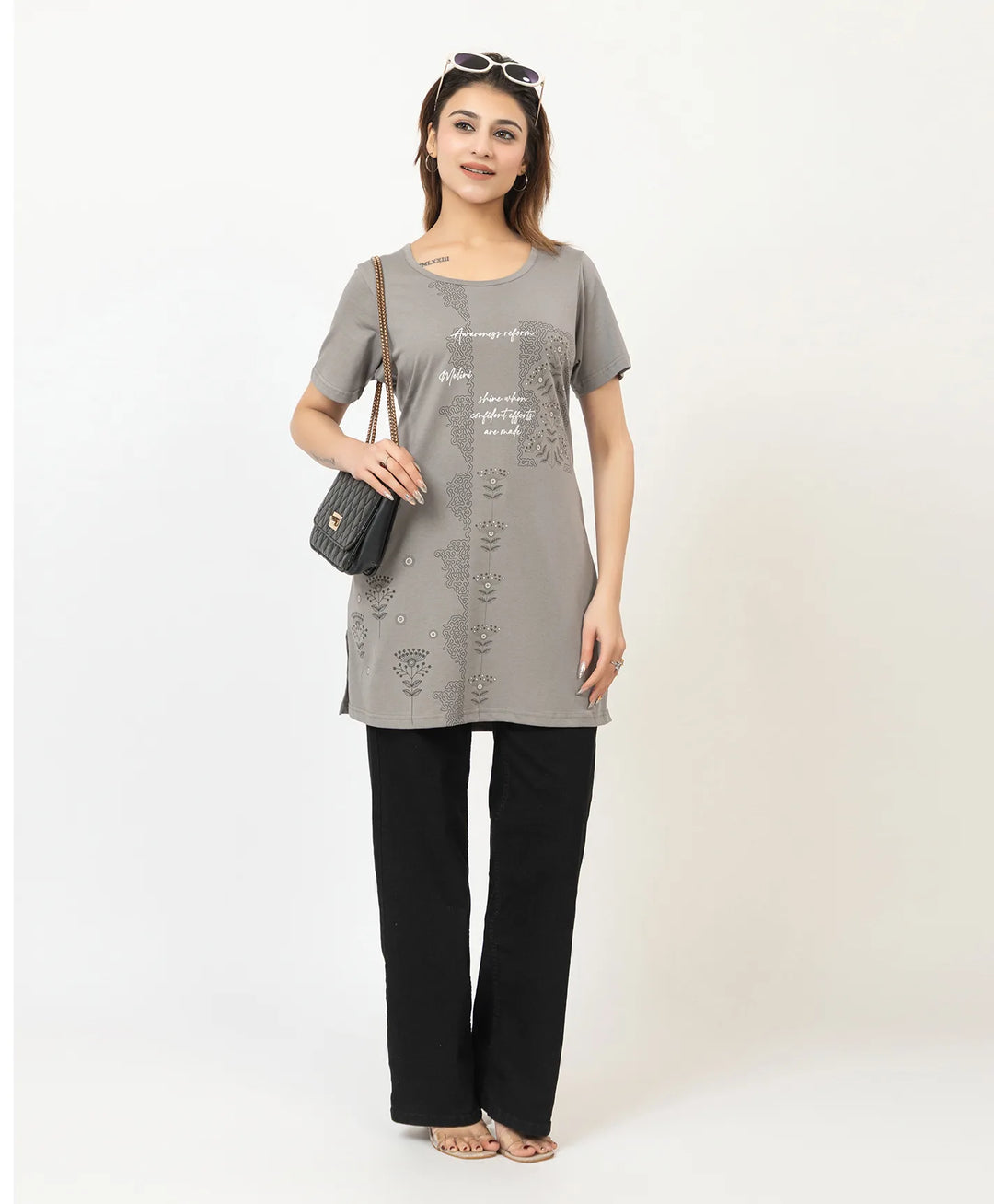 Printed Long Top