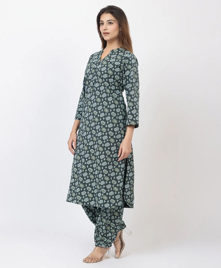Elegant Printed Afgani Suit