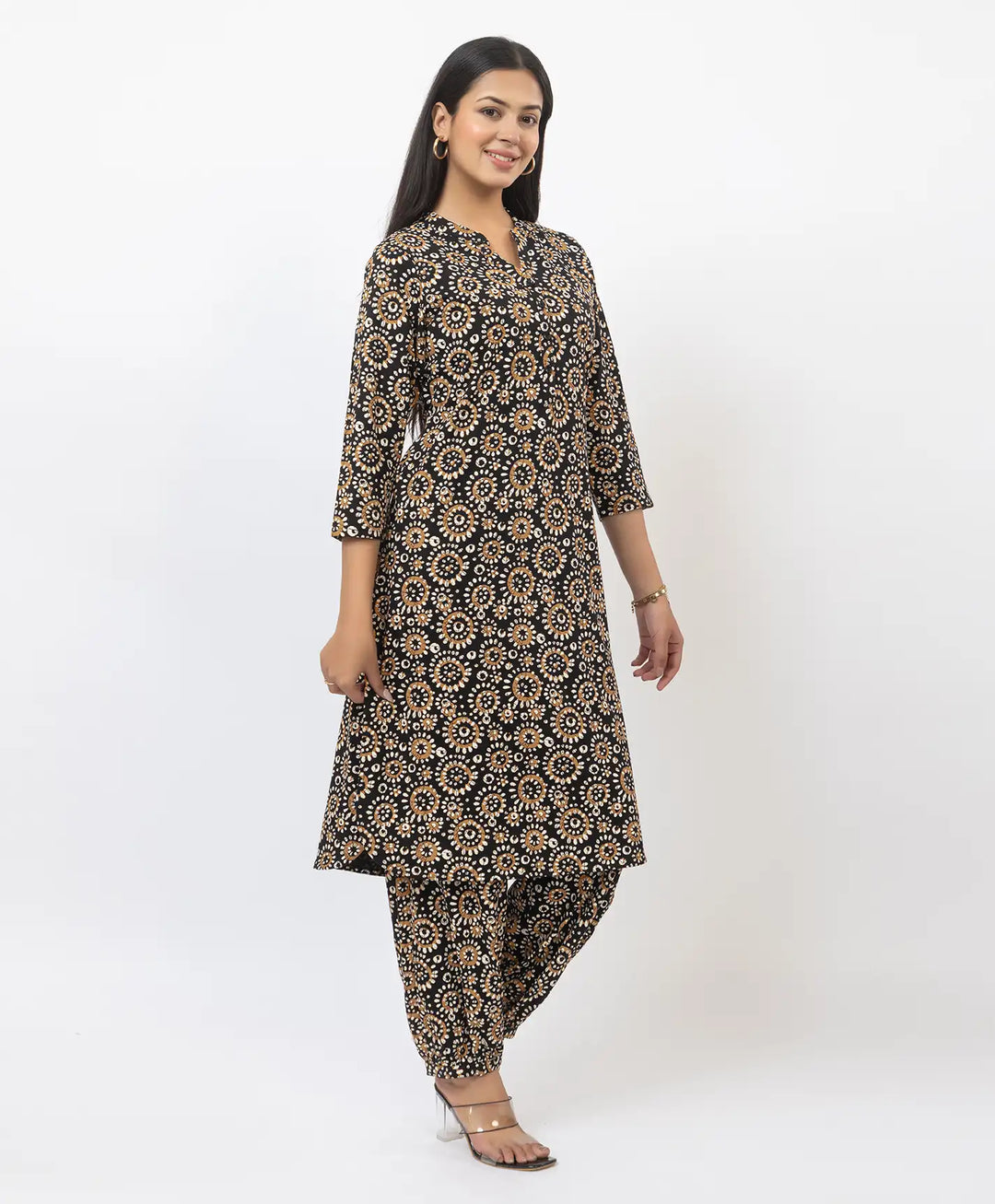 Graceful Ethnic Printed Afghan Suit Set