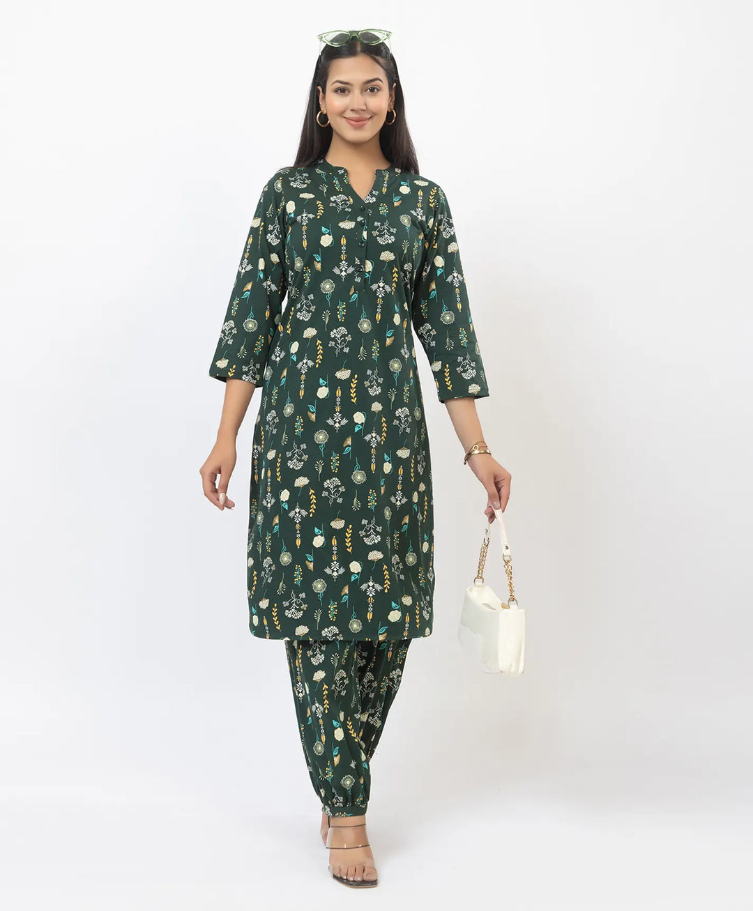 Graceful Ethnic Printed Afghan Suit Set