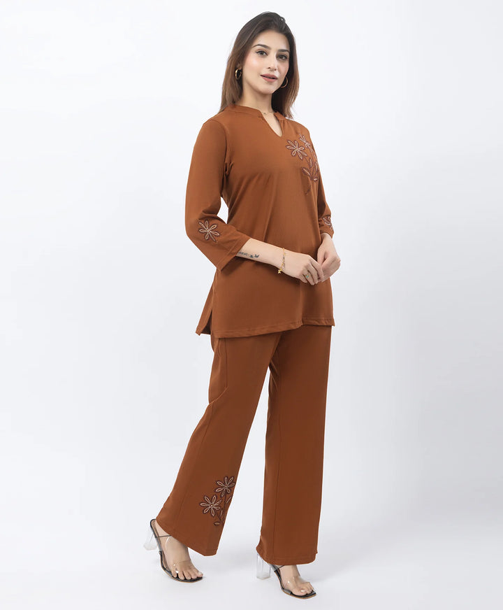 Pure Comfort Embroidered Co-Ord Set