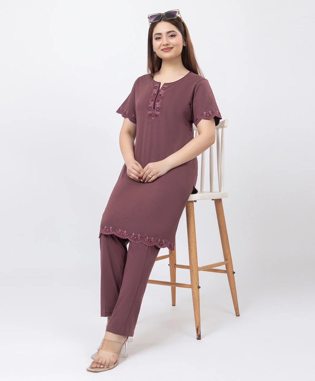 Effortless Embroidered Grace Kurta Lower Set