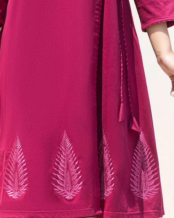Angrakha Long Kurta Set