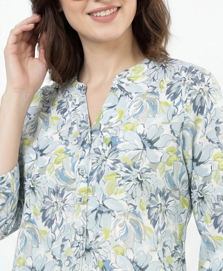 Artistic Print Straight Kurta