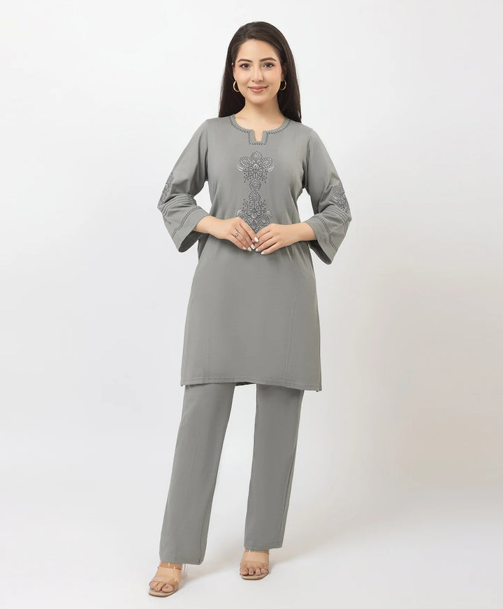 Premium Embroidered Straight-Fit Kurta Set