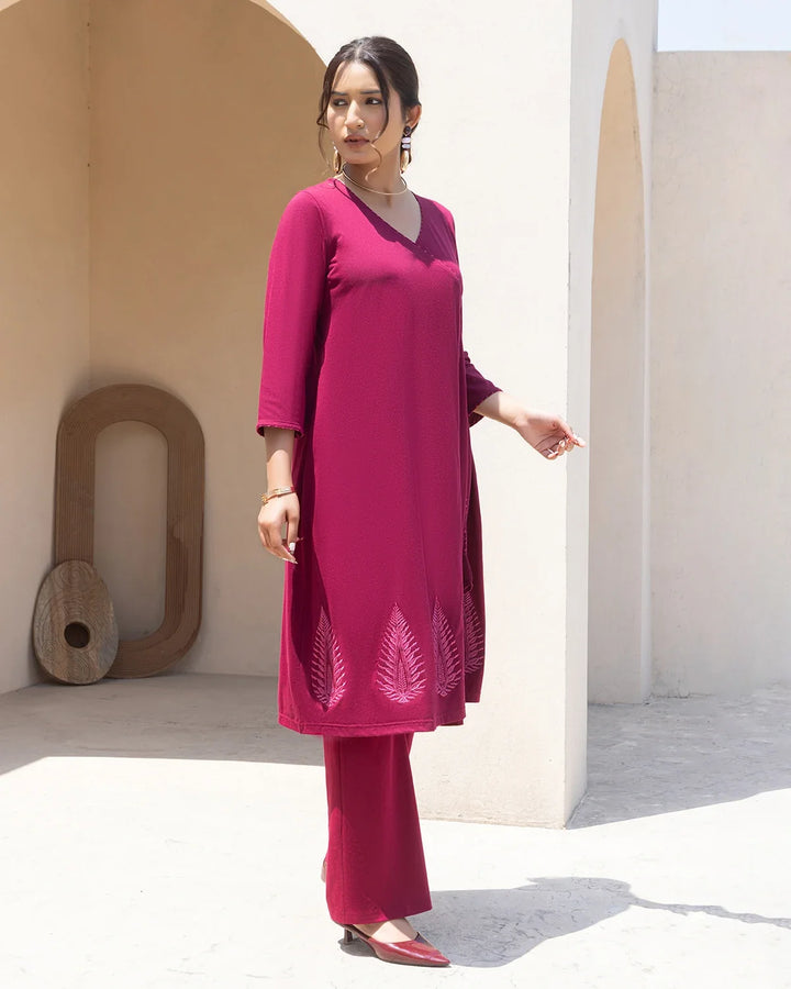 Angrakha Long Kurta Set