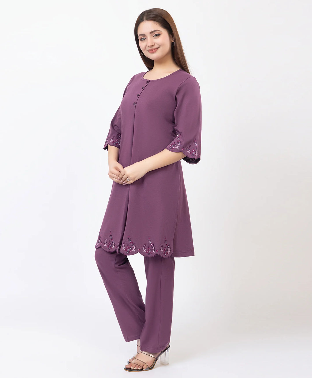 Classic Everyday Kurta Set with Embroidered Finish
