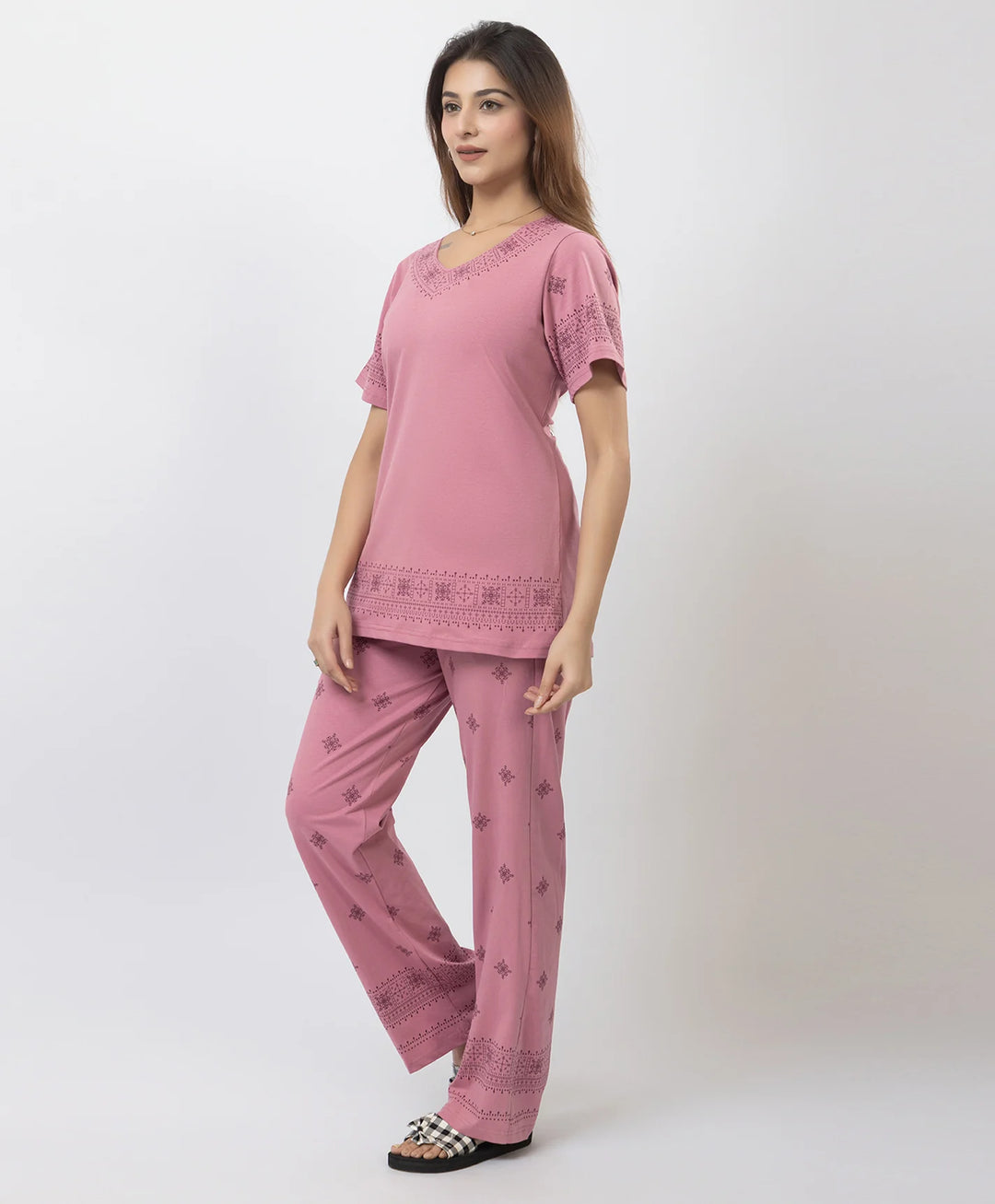 Relaxed Fit Printed Night Suit