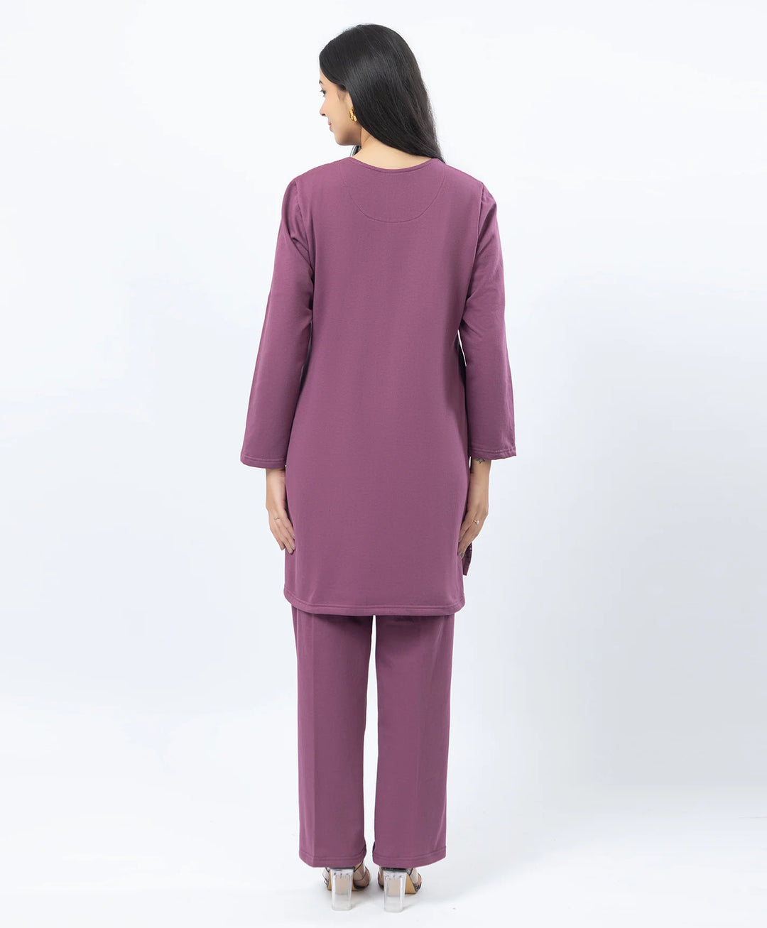 Full Sleeve Open Placket Kurta with Straight Fit Pants