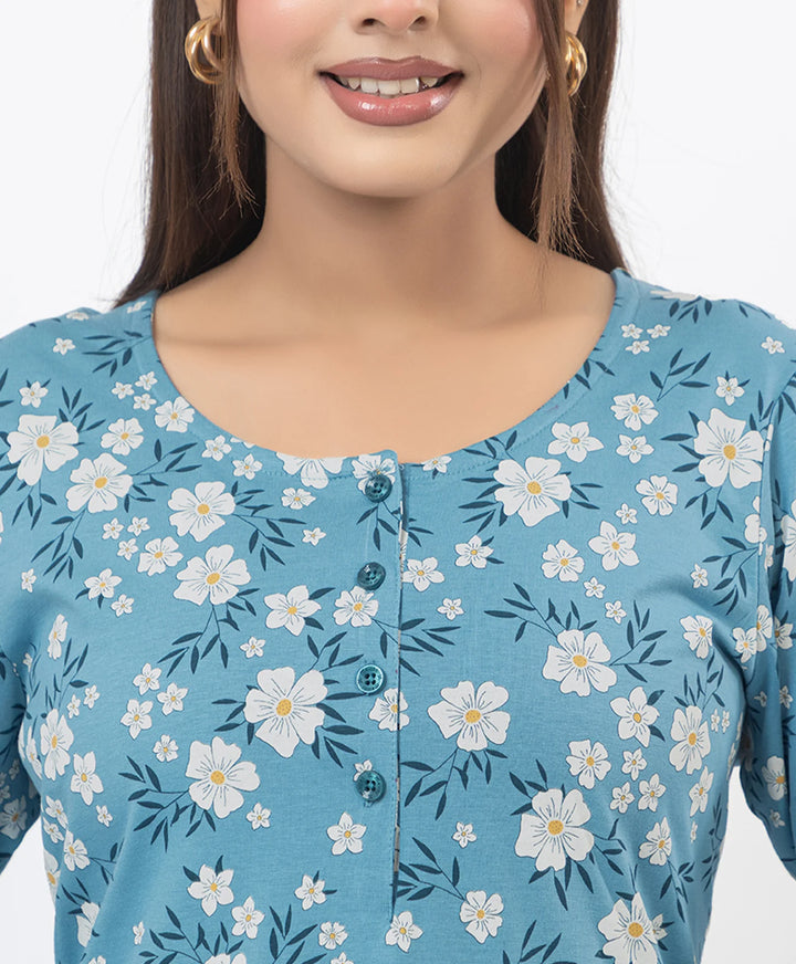 Round Neck All Over Floral Print Kurta Pant Set