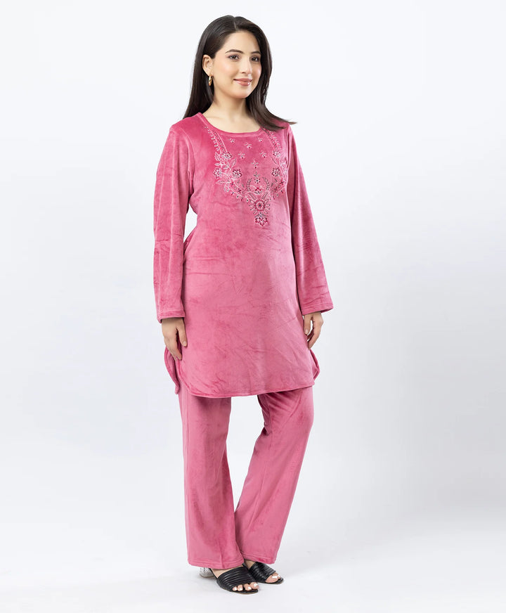 Full-Sleeves Kurta and Straight Fit Lower Set with Round Neck