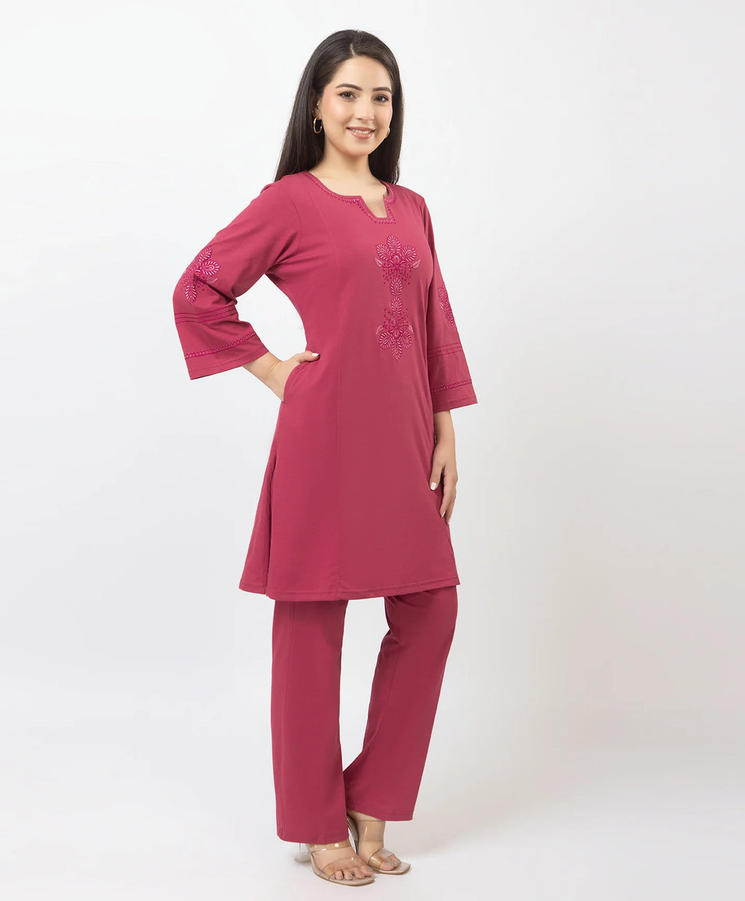 Premium Embroidered Straight-Fit Kurta Set