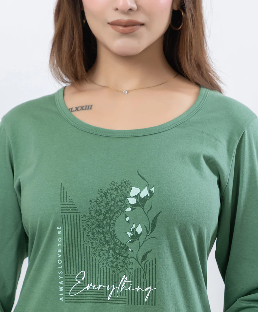 Classic Comfort Fit Printed Full-Sleeve Night Suit
