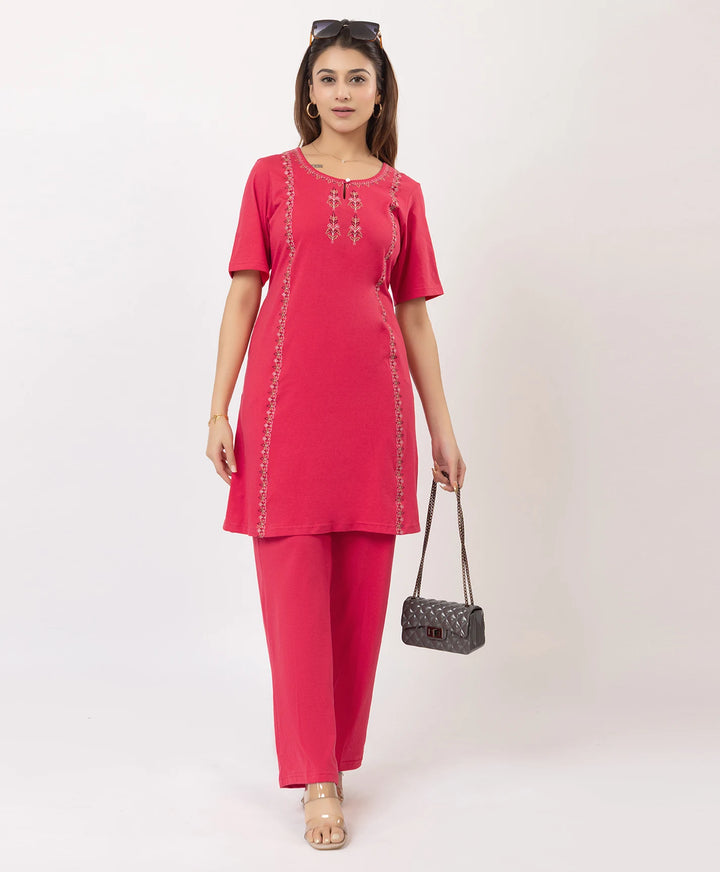 Classic Embroidered Kurta with Pants