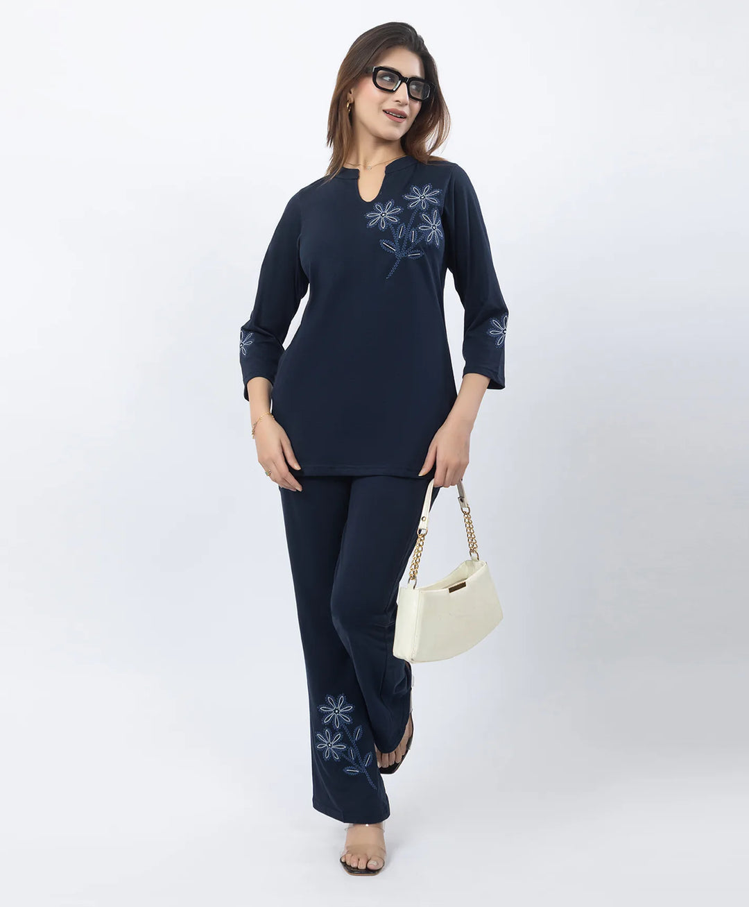 Pure Comfort Embroidered Co-Ord Set
