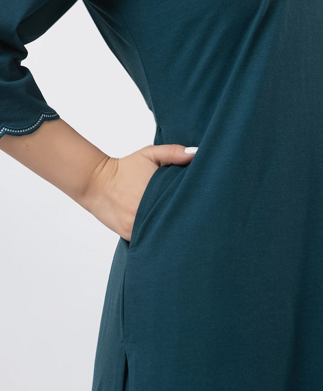 Straight-Cut Embroidered Kurta with Pants