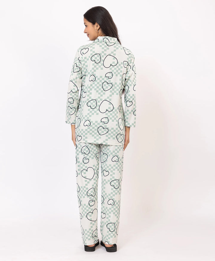 Front Open Print Loungewear