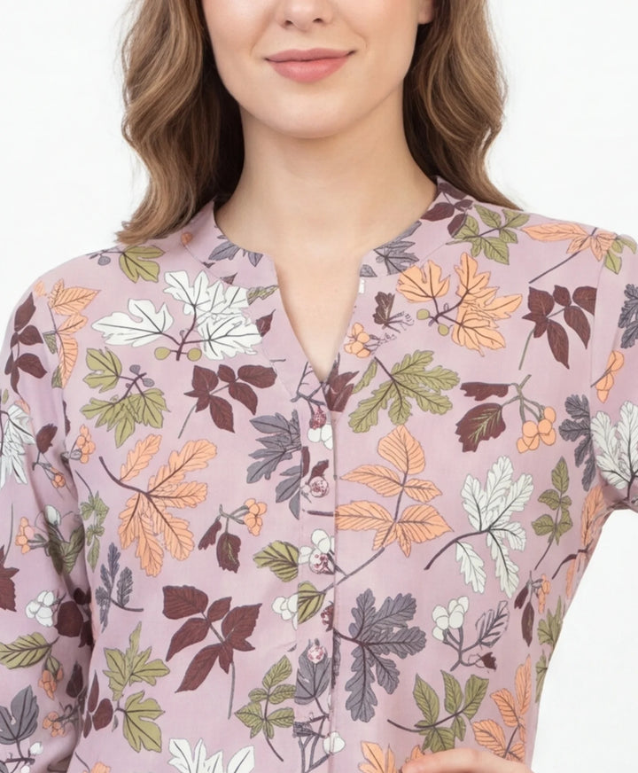 Artistic Print Straight Kurta