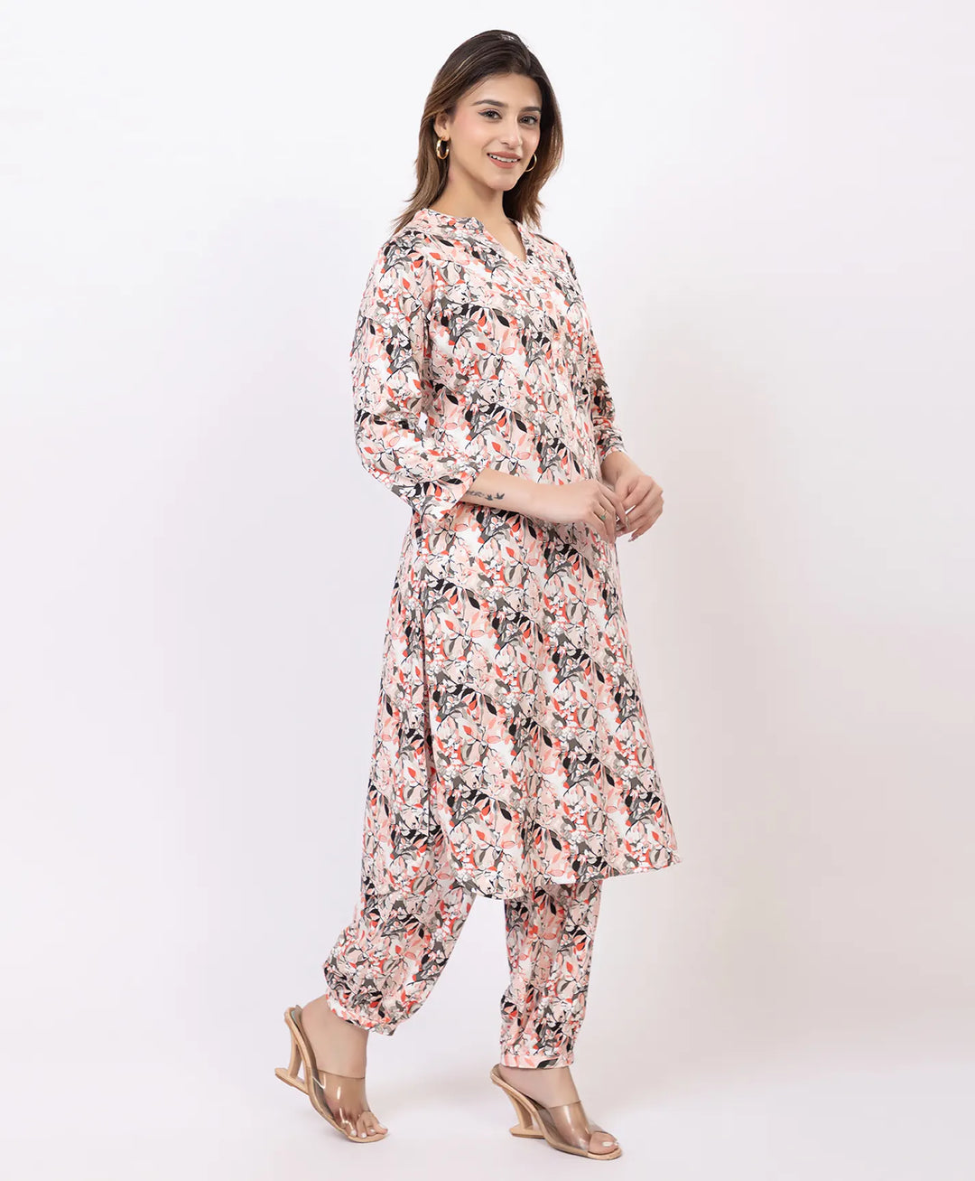 Elegant Floral Afgani Suit