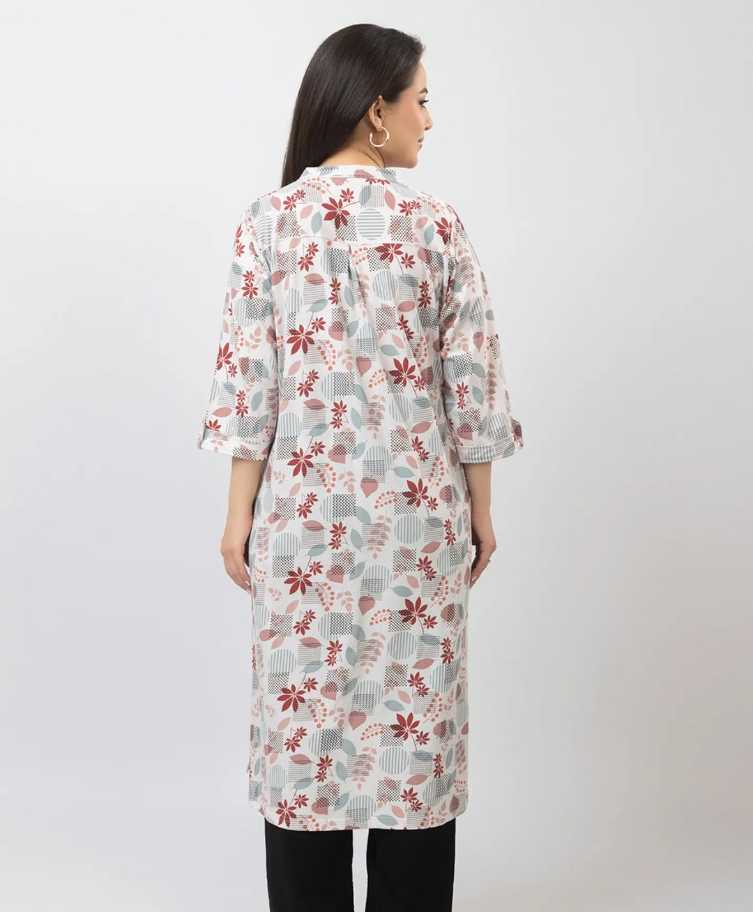 Elegant Printed Straight Fit Long Kurti