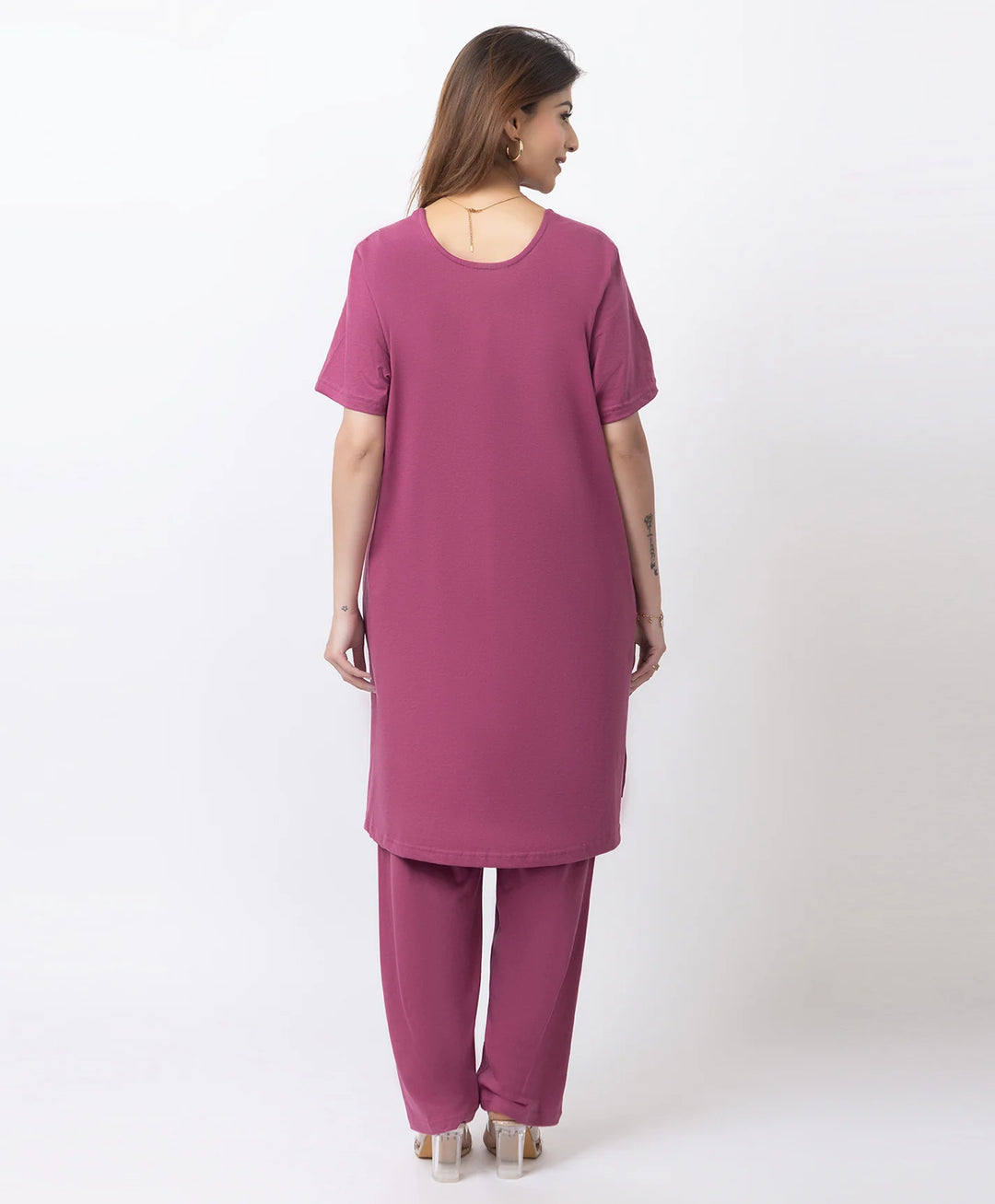 Plus Size Printed Kurta with Matching Pants