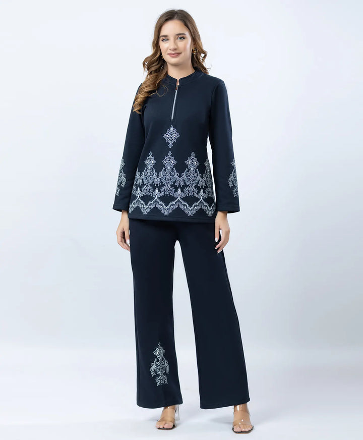 Premium Winter Kurta Set featuring Zip Collar
