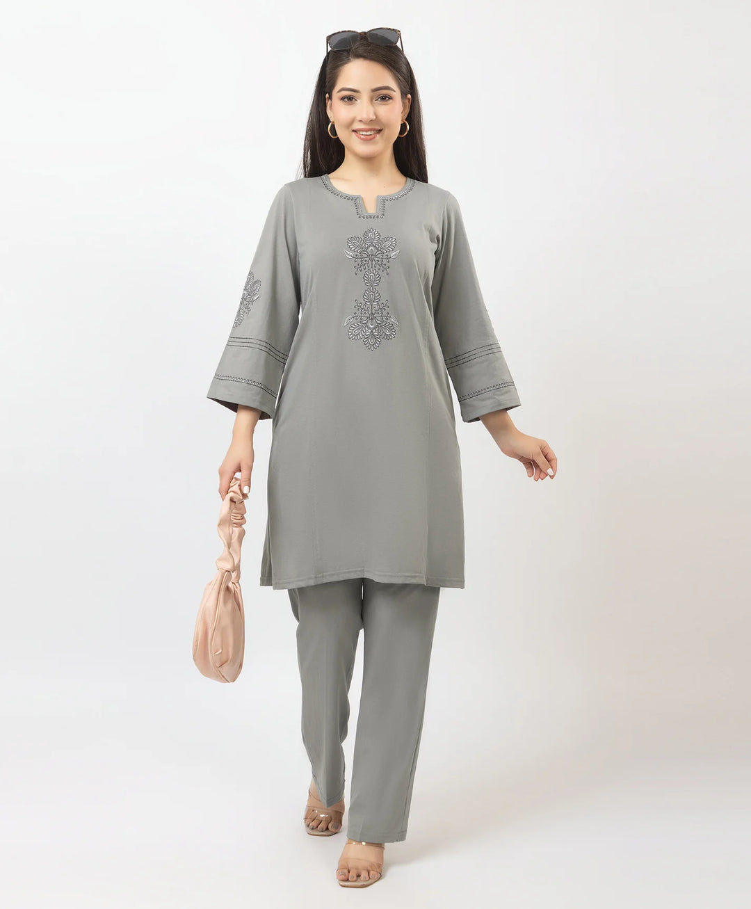 Premium Embroidered Straight-Fit Kurta Set