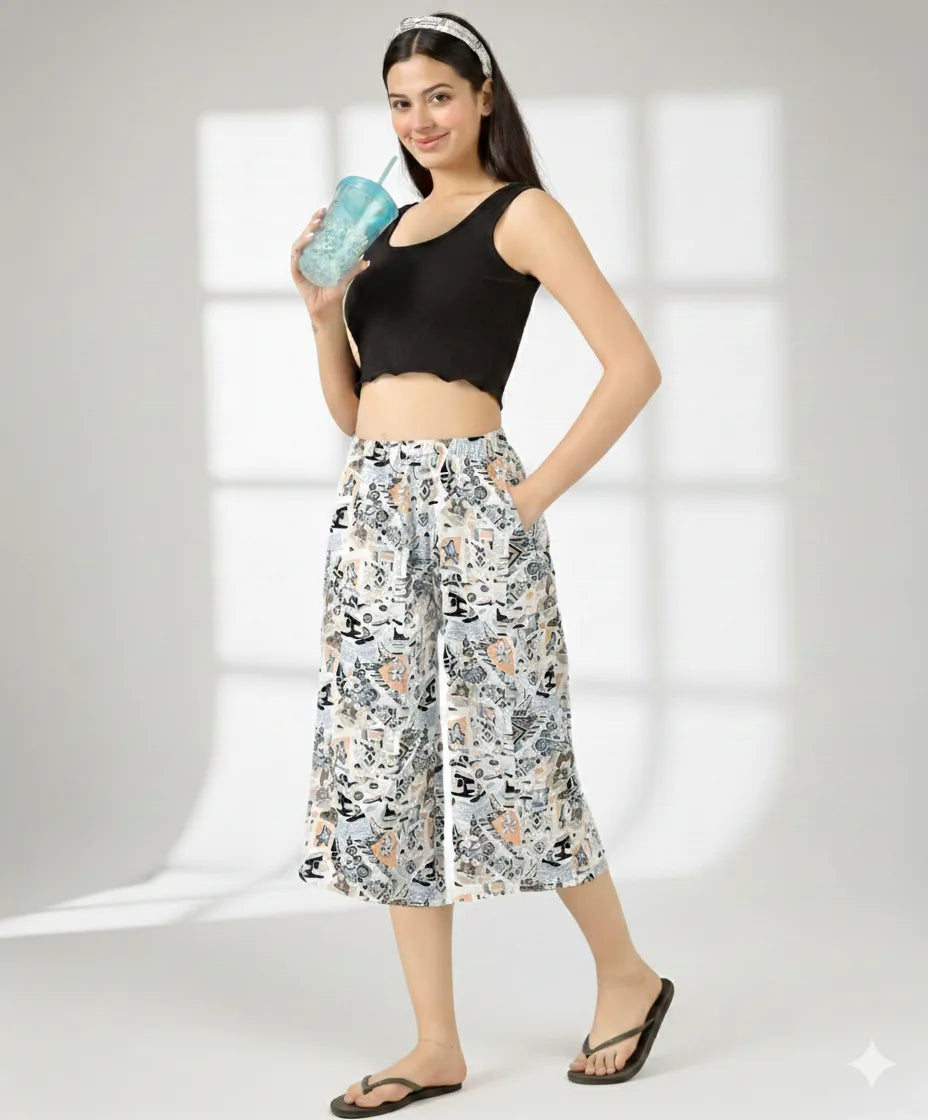 Printed Capri Plazzo