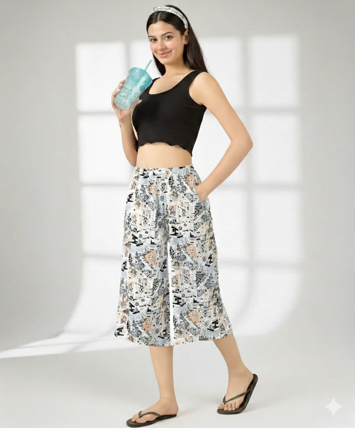 Printed Capri Plazzo