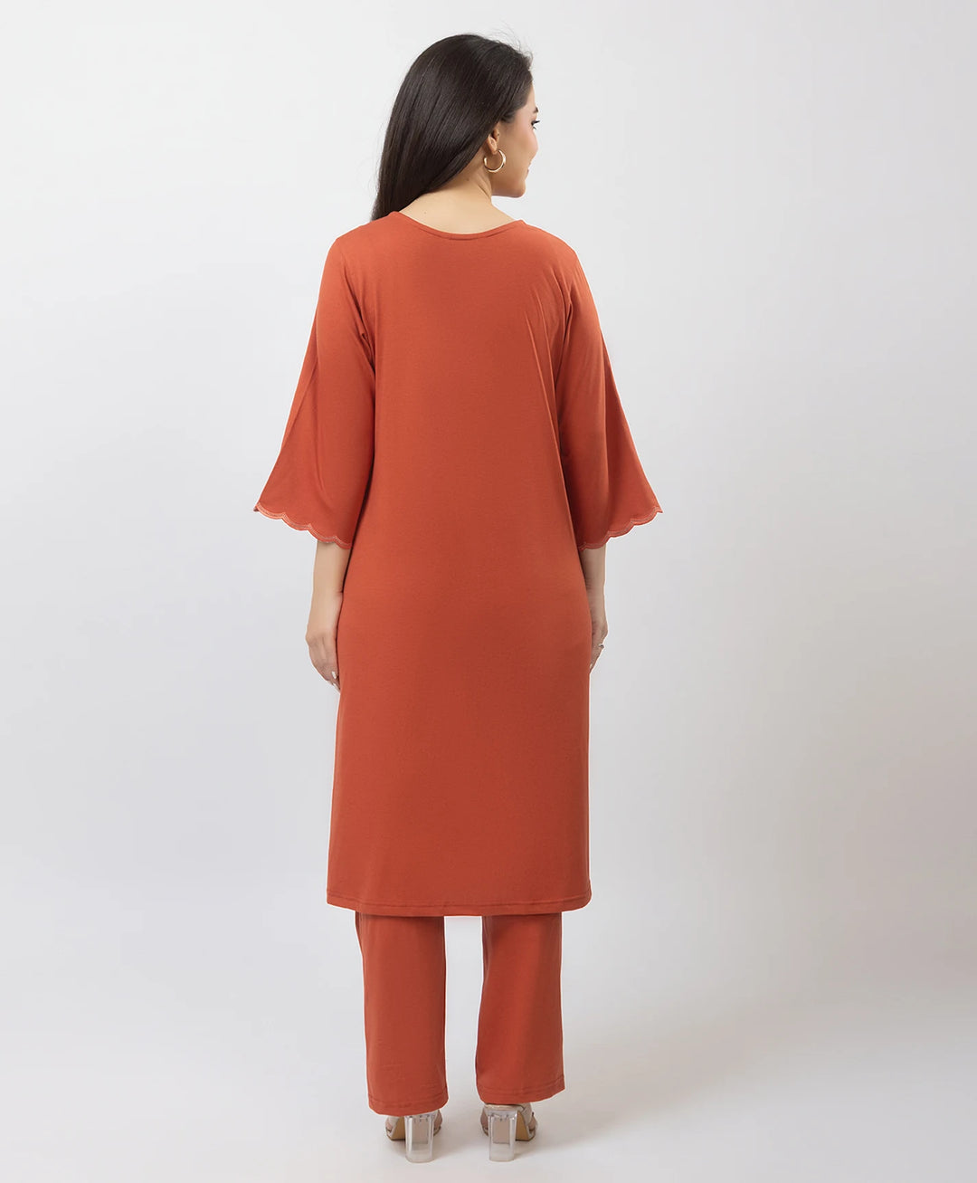 Straight-Cut Embroidered Kurta with Pants