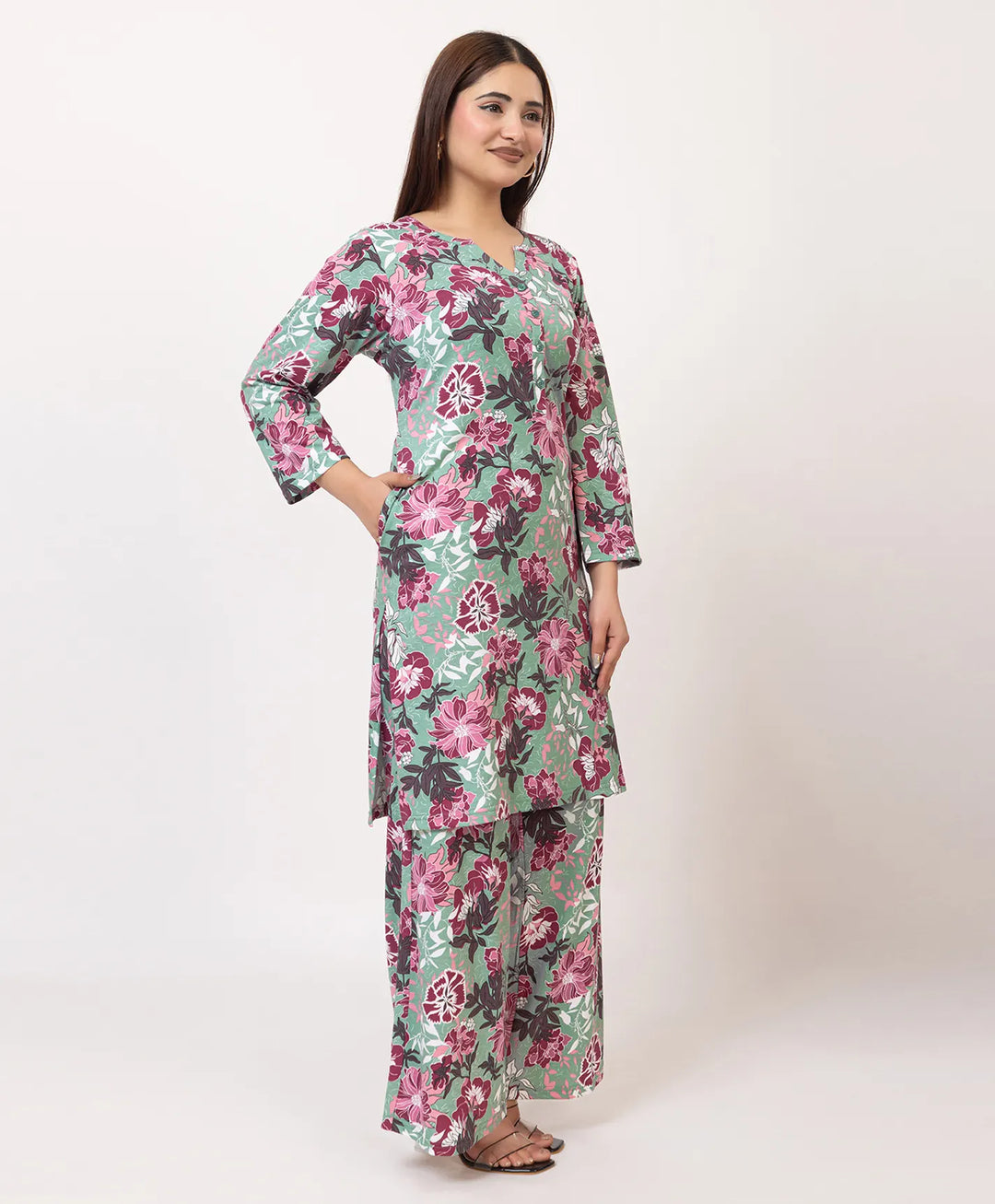 Printed Kurta Palazzo Set