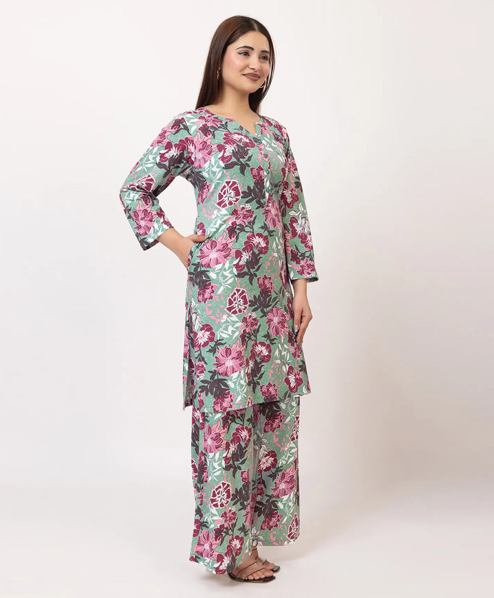 Printed Kurta Palazzo Set