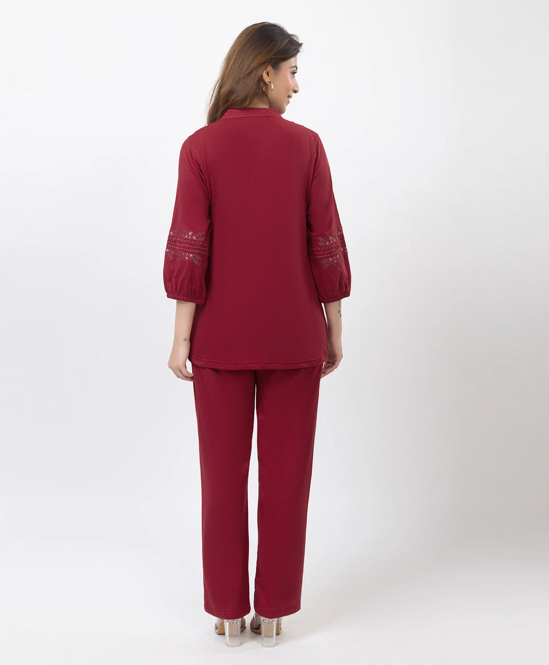 Modern Embroidered Relaxed Co-Ord Set