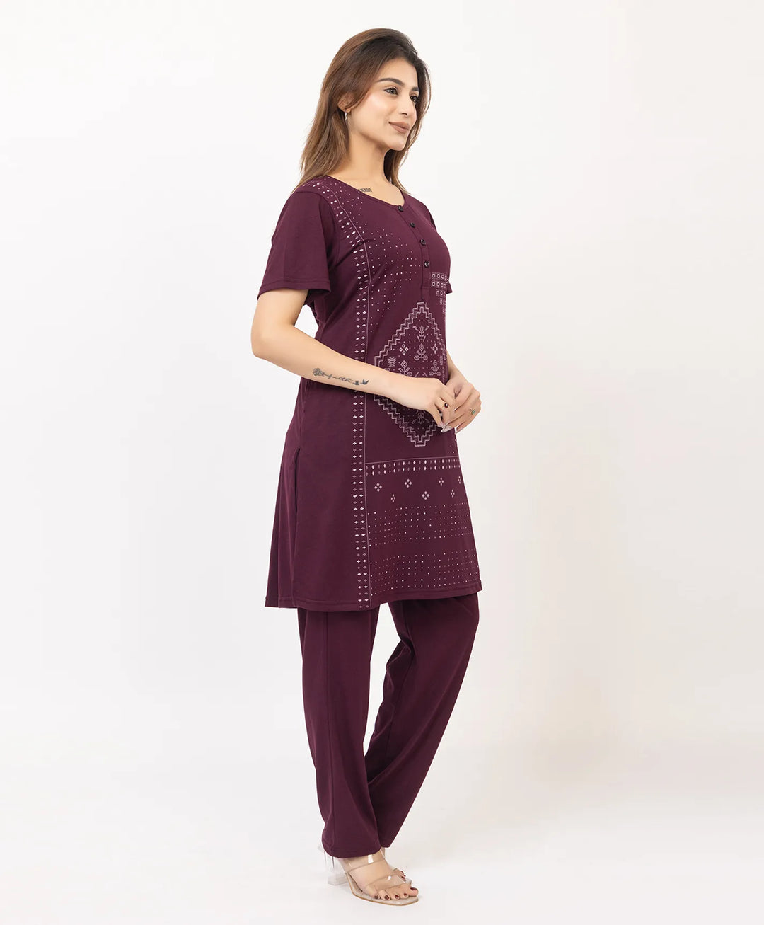 Stylish Printed Kurta Lower Set