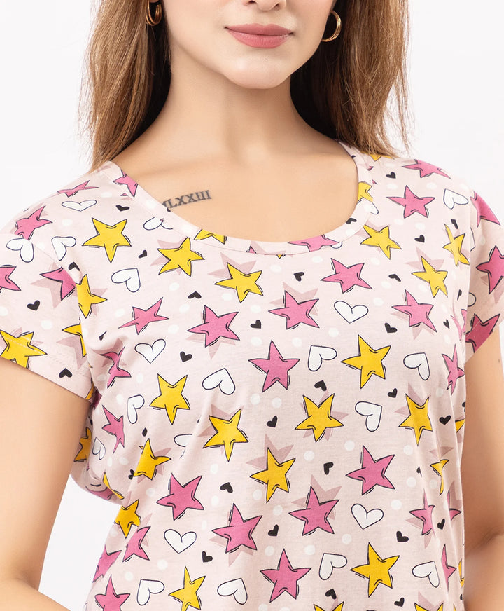 Premium Printed Short Nighty