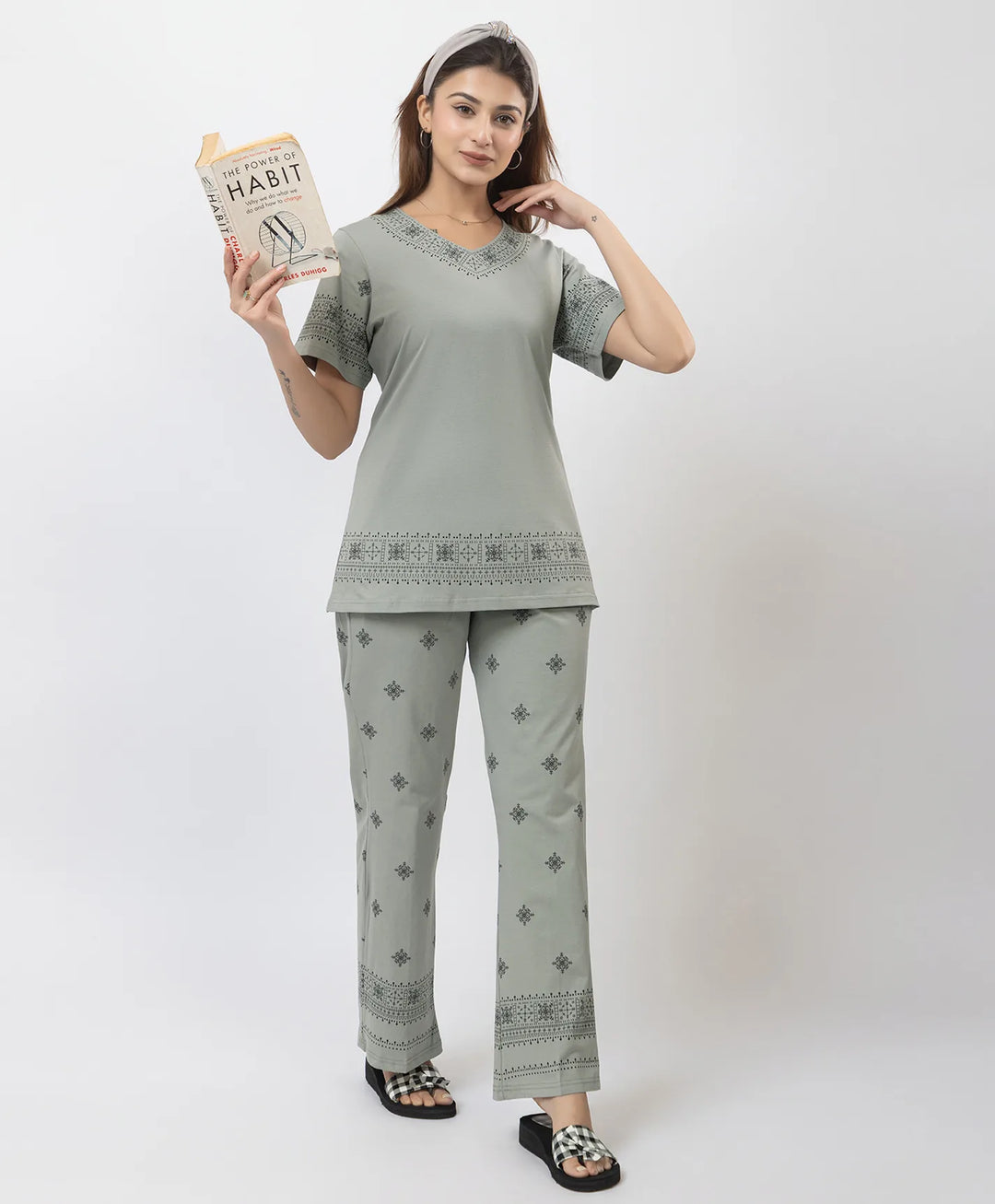 Relaxed Fit Printed Night Suit