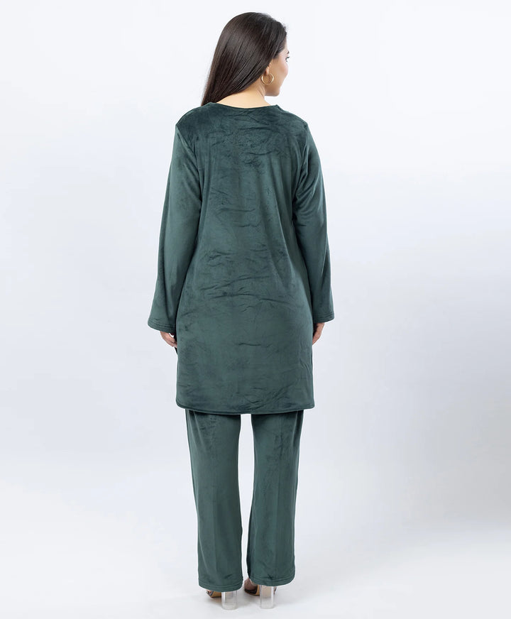 Full-Sleeves Kurta and Straight Fit Lower Set with Round Neck