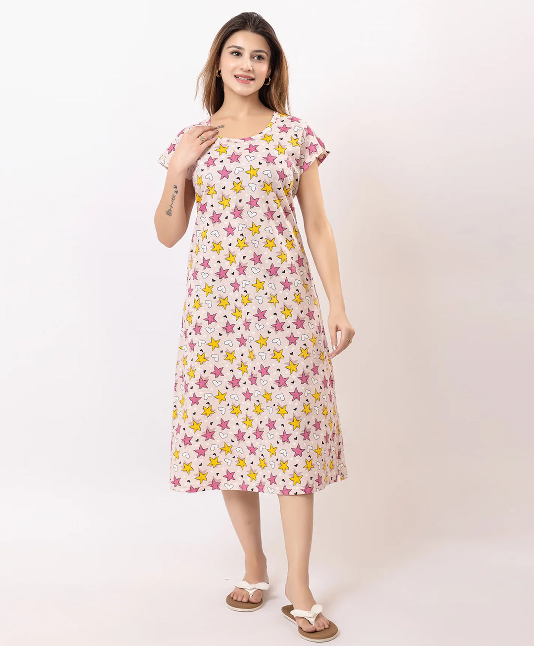 Premium Printed Short Nighty