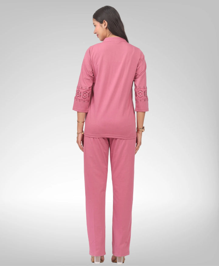 Stylish Embroidered Casual Co-Ord Set