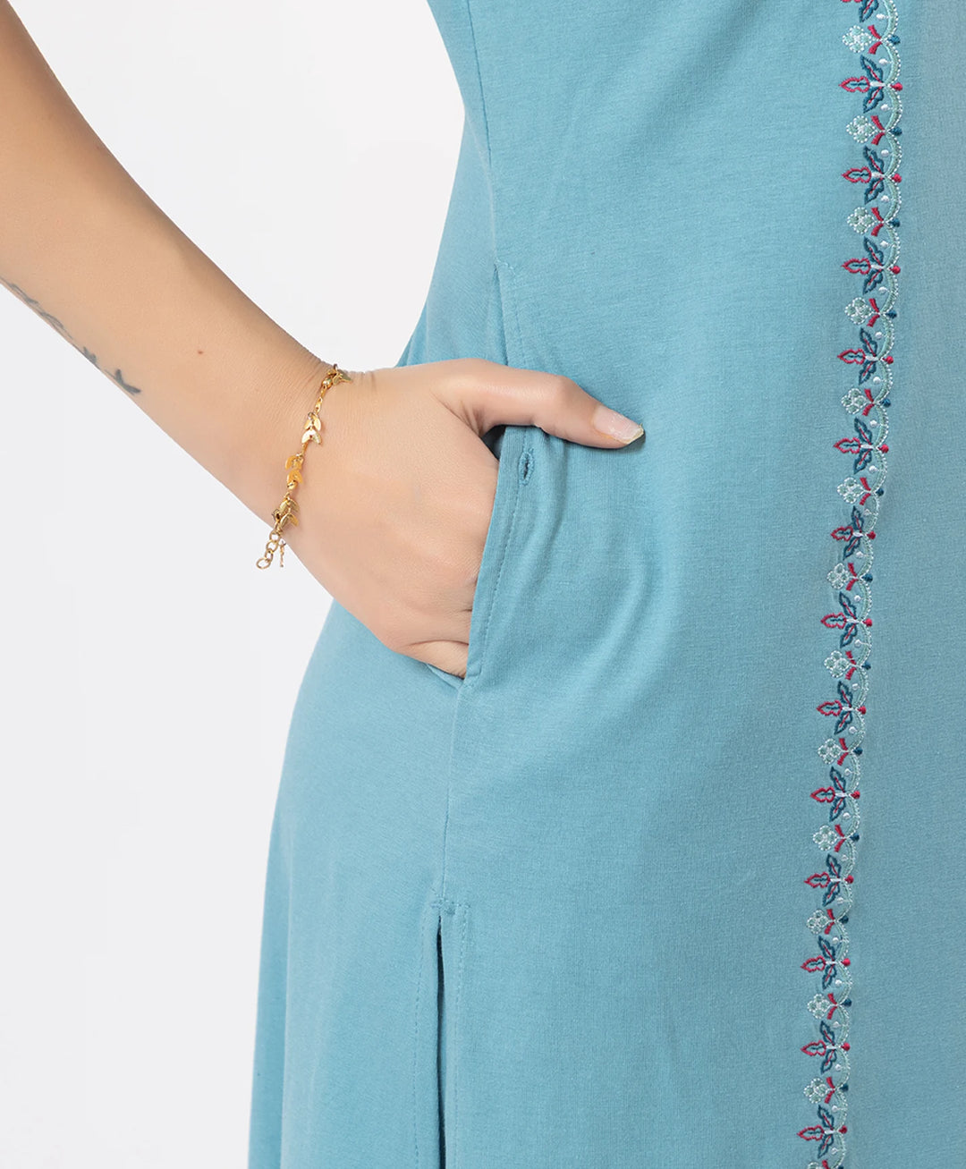 Classic Embroidered Kurta with Pants