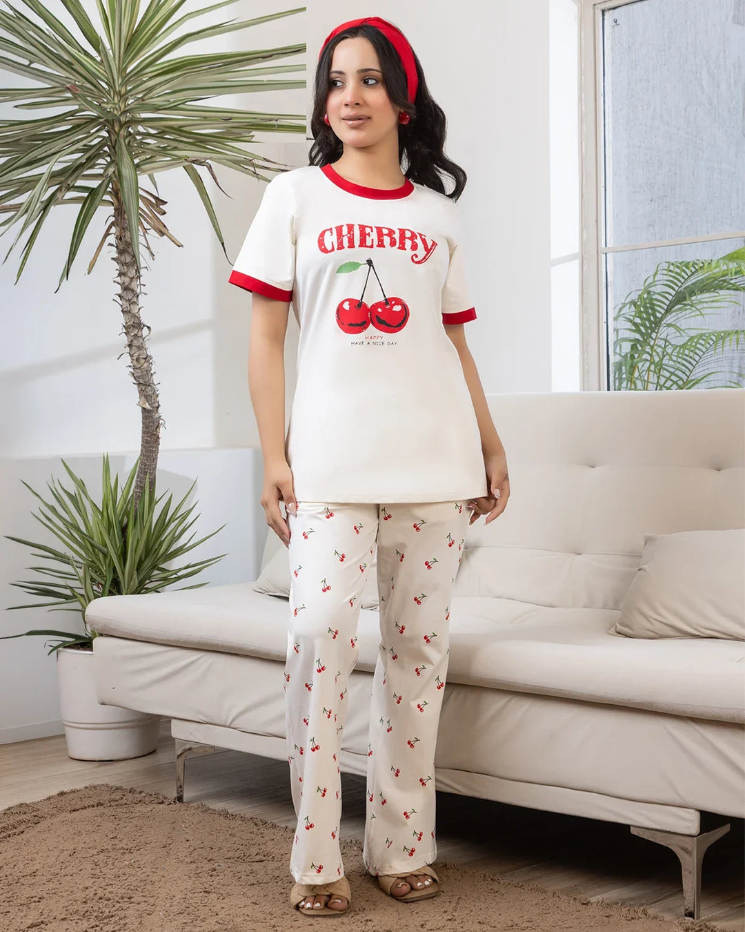 Sweet Cherry Lounge Night Suit