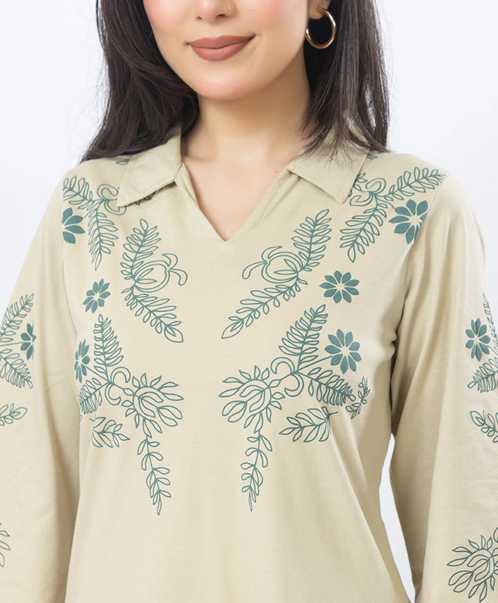 Premium V-Neck Printed Co-Ord Set