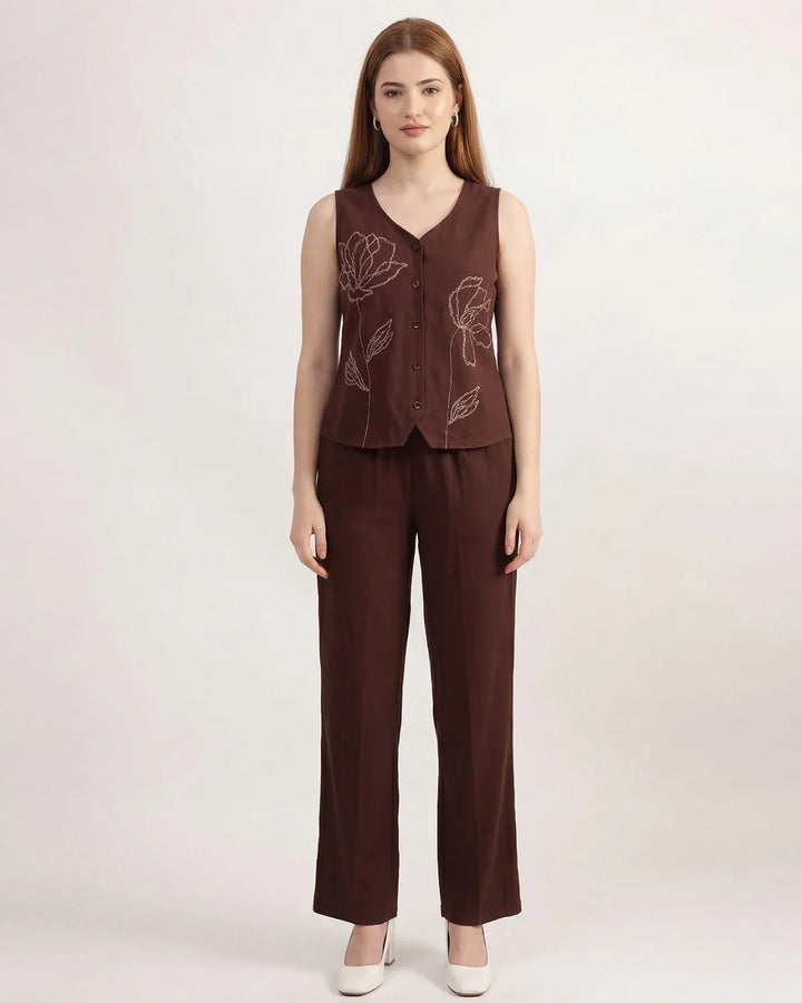 Botanical Vest Co-ord Set