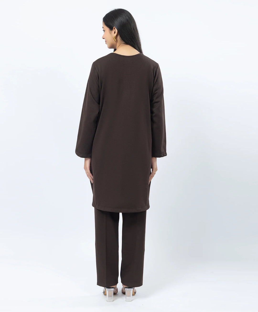 Full Sleeve Open Placket Kurta with Straight Fit Pants