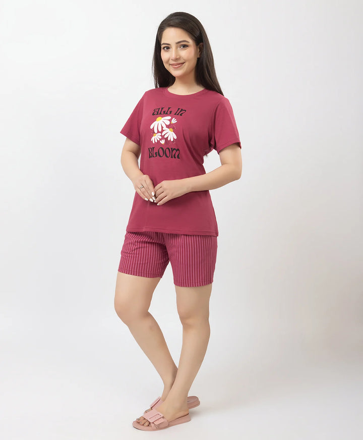 Comfortable and Trendy Graphic Tee & Shorts Set