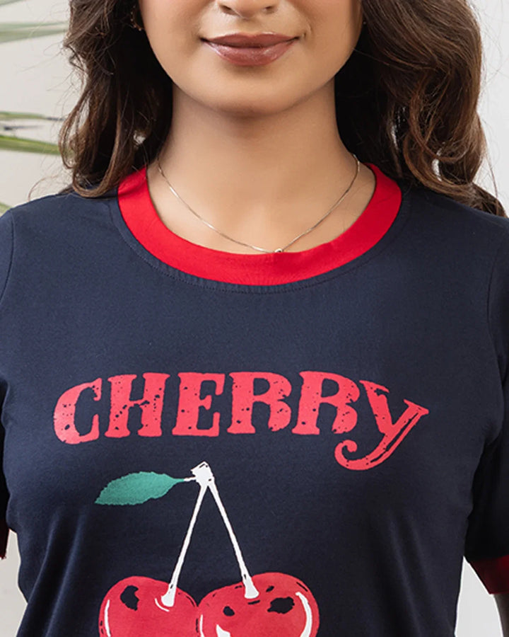 Sweet Cherry Lounge Night Suit