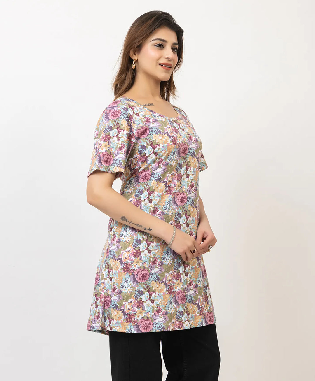 Charming Floral Everyday Long Top