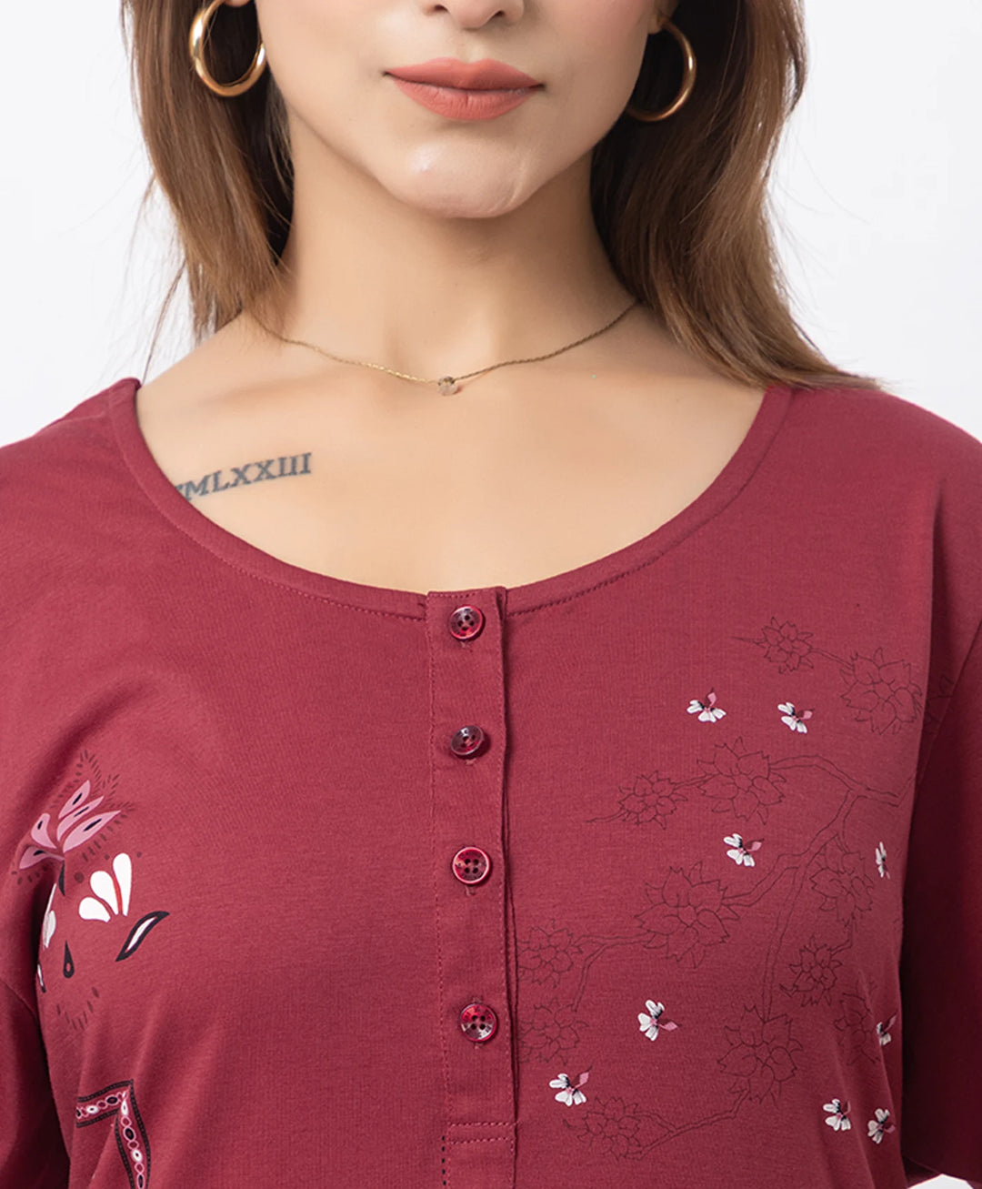 Plus Size Printed Kurta with Matching Pants
