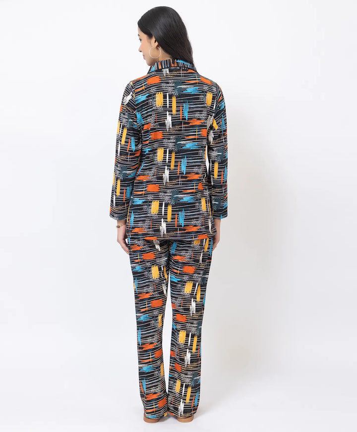 Premium Notched Collar Night Suit